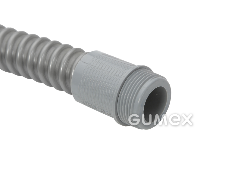AS 170P, für Rohrschützer 10mm, Außengewinde PG7, IP40, PA6, -35°C/+80°C, grau, 